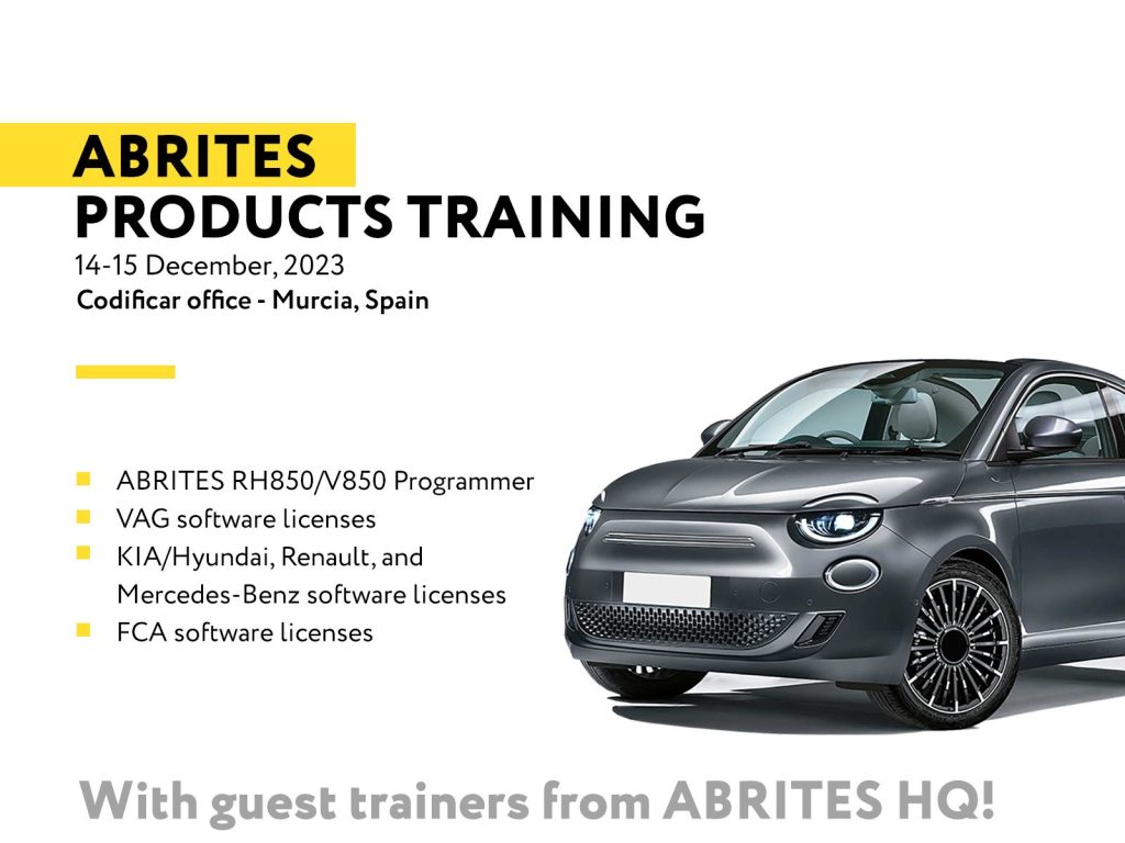 ABRITES TRAINING IN SPAIN BY OUR DISTRIBUTORS CODIFICAR, 14-15 DECEMBER 2023
