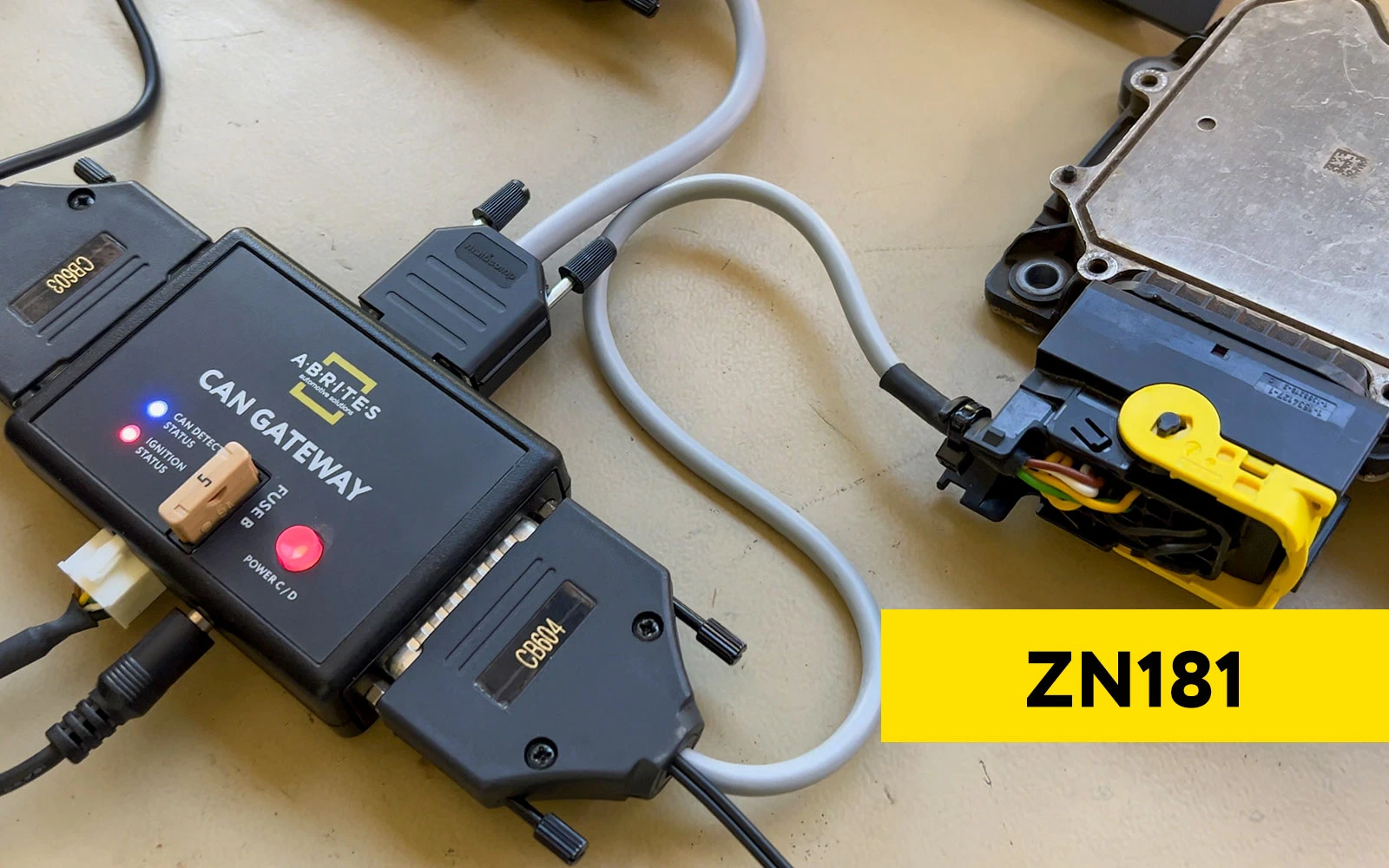HOW TO WORK WITH MODULES FROM MERCEDES-BENZ TRUCKS ON BENCH AS IF IN THE TRUCK? EASY, USING THE ZN181 SET CAN GATEWAY SET!