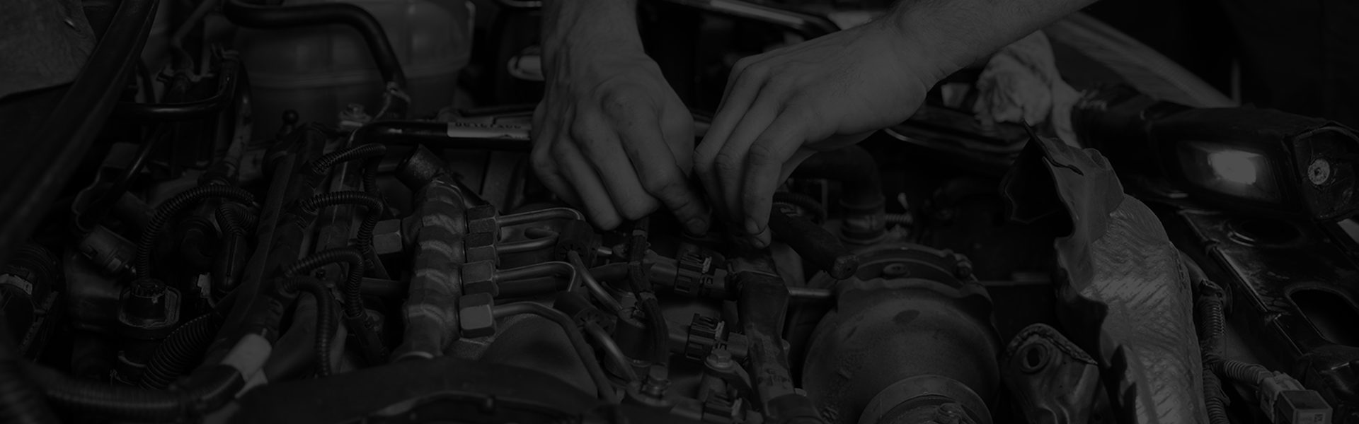 Specialist working in a car