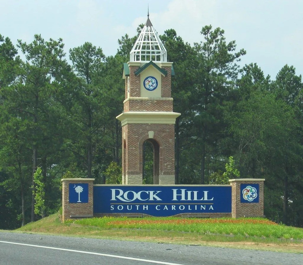 Rock Hill welcome sign South Carolina
